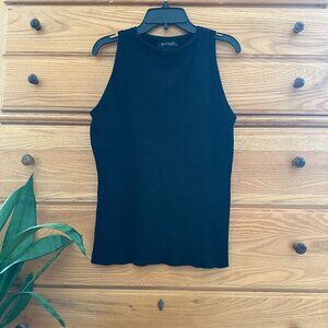 White House Black Market WHBM Medium Black Tank Top Blouse EUC